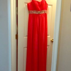 Beautiful reddish pink formal gown